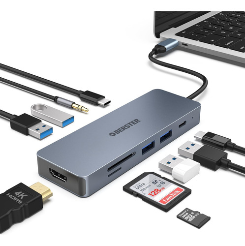 Oberster Usb C Hub, Adaptador Usb C Mac iPad Pro Adaptador, 