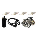 Kit Encendido Distribuidor Cable Bujias Bobina Fiat Duna Uno