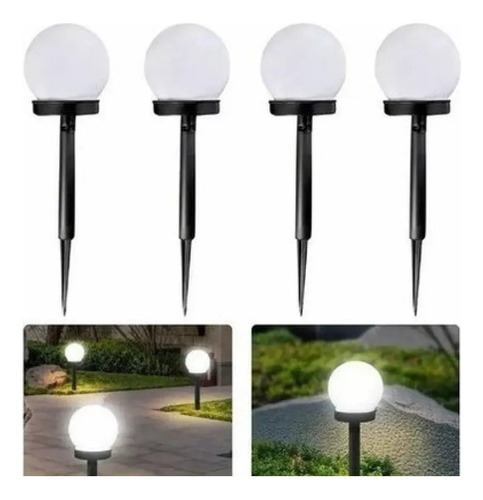 Pack 4 Foco Led Solar Lamparas Luz Jardin Exterior Premium