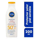 Nivea Sun Protector Solar En Loción Piel Sensible Fps 50 200ml