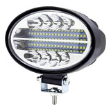 Farol Led 12v 24v Oval 144w Forte Trator Colheitadeira Jeep