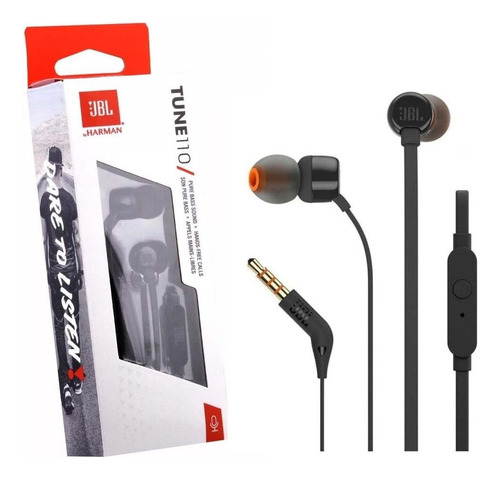 Auriculares Jbl T110 In-ear Pure Bass Microfono 