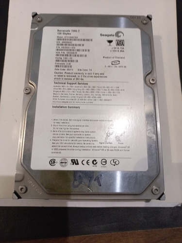 Disco Rigido Hdd Seagate Barracuda 120gb Funcionando Ok