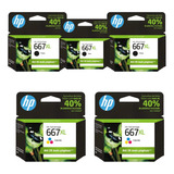 Cartucho Hp 667xl Preto E Color. 03 Preto E 02 Colorido Novo