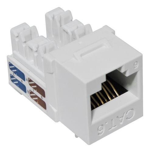 Conector Tomada Fêmea Rj45 Keystone Cat6 Soho Branco 8 Vias