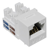 Conector Tomada Fêmea Rj45 Keystone Cat6 Soho Branco 8 Vias