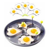 5 Moldes Figuras  Cocinar Huevos Pancakes Acero Inoxidable 