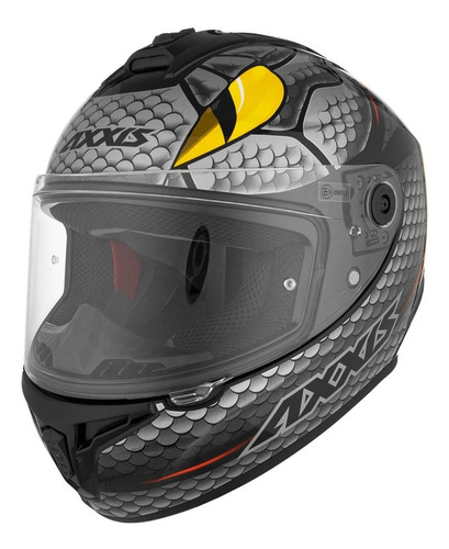 Casco Moto  Integral Axxis Draken Nahesa A2 Gris Brillo