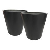 Pck2 Maceta De Fibra De Vidrio Vaso Grande Choco Plus