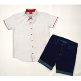 Conjunto Camisa Short Niño Miky #6-12 Años Est. 9130 A