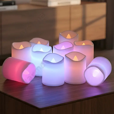 24 Pzas Velas Led Sin Llama Con Pilas Para Bodas, Festivales | MercadoLibre