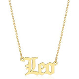 Collar Leo Para Mujer Collar Del Zodiaco Oro Antiguo Letra I