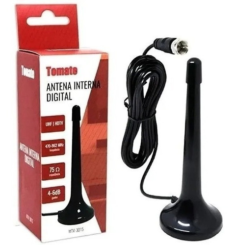 Antena Tv Digital Interna Tomate Mtv-3015 Hdtv Uhf 3 Metros