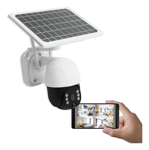 Câmera Seg Bateria Solar, Wifi Ip66, Visão Noturna Full Hd