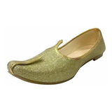 Zapatos De Boda Hombre Glitter Oro.