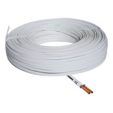 Fio Cabo Cordão Paralelo Sil Branco 2 X 4mm Rolo 10 Metros