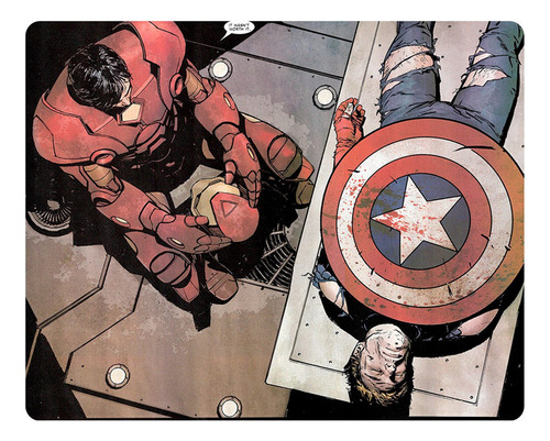Mouse Pad Ert Avengers #10 Iron Man Capitan America Dead
