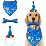 Perro Cumpleaños Niño Bandana Sombrero Juguete Conjun...