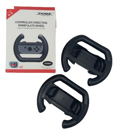 Kit 2 Volantes Compatível Nintendo Switch Joy-con Grip Preto