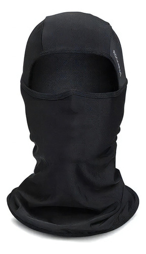 Balaclava Bandana Pasamontaña Visera Moto Bicicleta Rockbros Color Negro Diseño De La Tela Poliéster Talla Unica