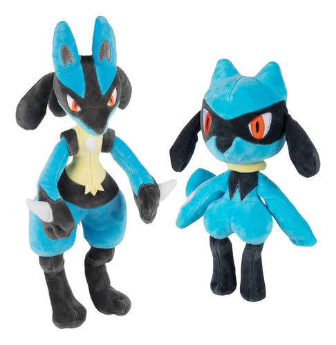 Juguetes De Peluche Jazwares Pokemon Lucario Y Riolu