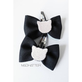 Clips Cat Neko Kitty Kawaii Lolita Bordado Gato Rocker