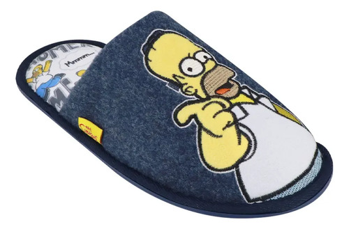 Pantufla Azul De Homero Simpson Para Caballero