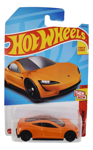 Hot Wheels Tesla Roadster Eléctrico Deportiv Naranja 249/250