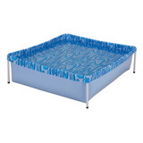 Piscina Infantil 400 Litros Lona Pvc Quadrada Crianças Mor