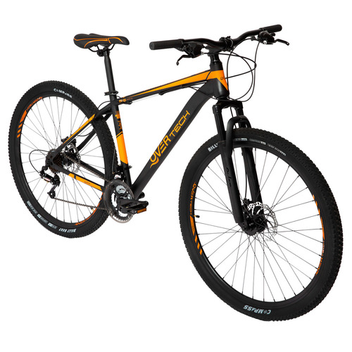 Bicicleta Mtb Overtech R29 Acero 21v Freno A Disco Pp Color Negro/naranja/naranja Tamaño Del Cuadro M