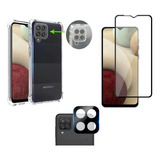Capa Capinha + Pelicula 3d + Câmera Para Samsung Galaxy A12