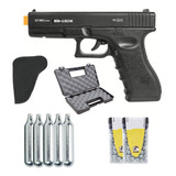 Pistola Airgun Co2 G17 Glock 4.5mm Qgk+600 Esf+ 5 Cilindros