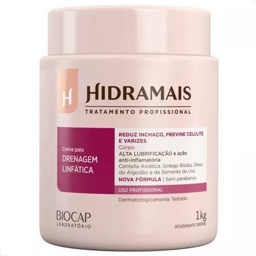 Creme De Massagem Corporal Drenagem Linfática 1kg Hidramais