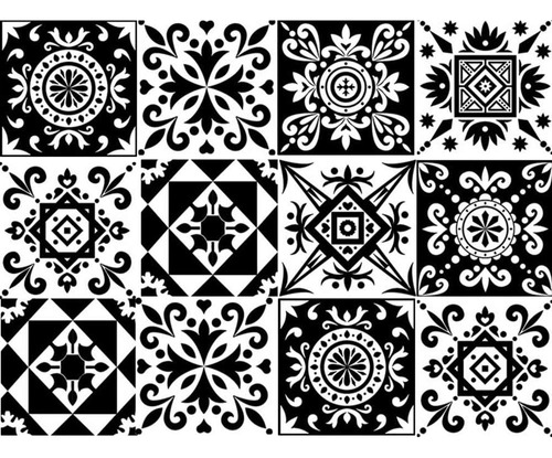 Kakofaci Pegatinas De Pared Para Azulejos En Blanco Y Negro,