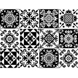 Kakofaci Pegatinas De Pared Para Azulejos En Blanco Y Negro,