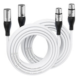 Pack De Cables Xlr Ebxya Blanco, 6m C/u, 2 Pcs