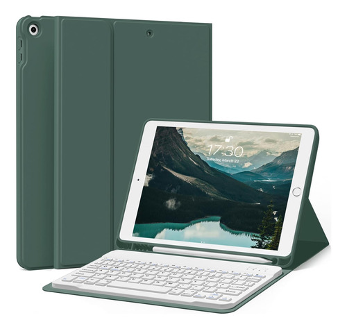 Funda C/teclado Kenke Para iPad 9g/8g/7g 10.2in Darkgreen