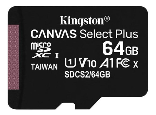 Tarjeta De Memoria Kingston Sdcs2sp  Canvas Select Plus 64gb