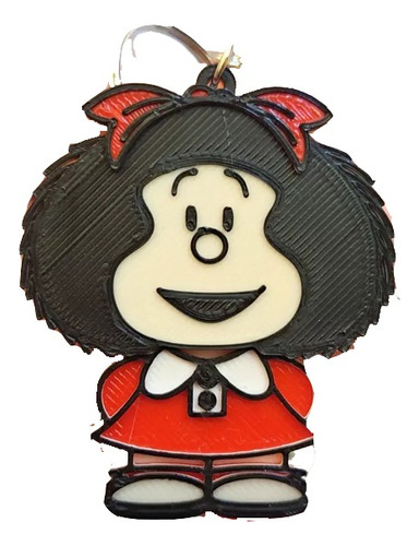 Archivos Stl Mafalda 3 Colores Para Llavero (2 Archivos)