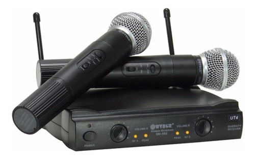 Microfone Sem Fio  Duplo Uhf Pro Wvngr Sm-58 Ii Bivolt