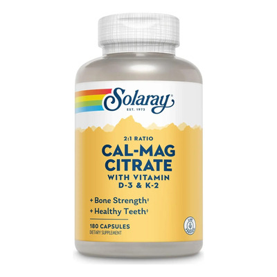 Solaray, Proporción De Citrato De Cal-mag 2:1, 180 Cáps Sfn | Envío gratis
