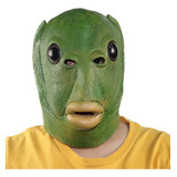 Máscara De Hombre Con Forma De Pez Verde, Máscara De Monstru