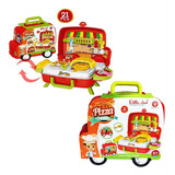 Set Cocina Pizza Bus  Carro Comidas Rapida