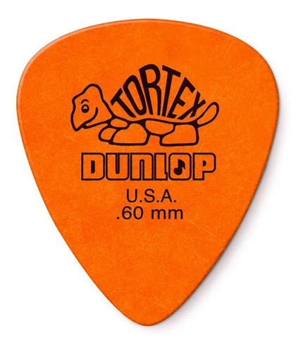Kit Com 12 Palhetas Dunlop Tortex 0.60mm Usa Cor Unica Tamanho .60