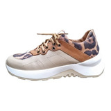 Zapatilla Victoria Atés Onurus Blanca - Beige - Animal Print