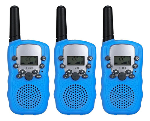 1 Set Infantil 3 Radios Walkie Talkie Con Alcance De 6 Km