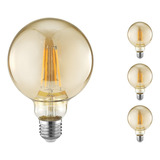 Kit 4 Lâmpadas Filamento Led G95 Vintage E27 4w 2300k Bivolt