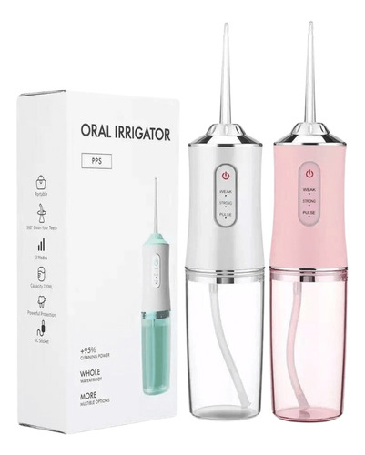 Irrigador Oral Elétrico Jato D Água Limpador Dental Bucal Cor Rosa 110v/220v