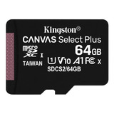 Microsd Original Kingston 64 Gb Canvas Select Plus 100 Mb/s 