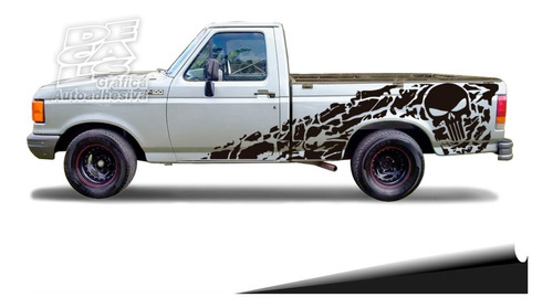 Calco Ford F100 Xlt Calavera Punisher Laterales Juego
